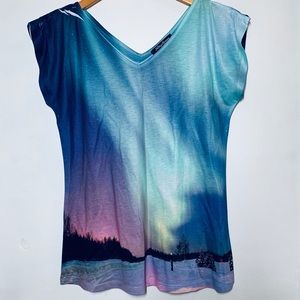 Aurora Borealis flowing shirt